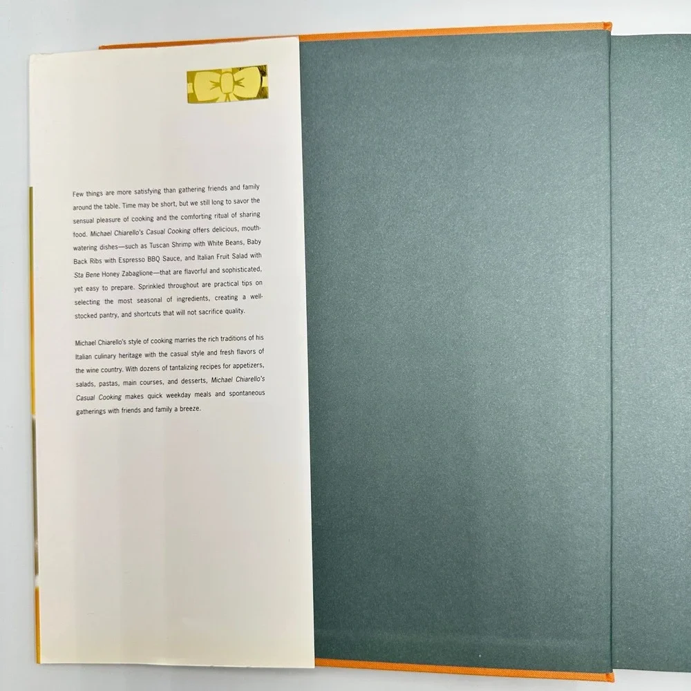 Michael‎ Chiarello Casual Cooking 2002 Hardcover Chronicle Books Wine Country DJ